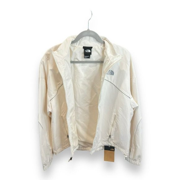 THE NORTH‎ FACE Tek Piping Wind Jacket Women’s Size Large White Windwall - Picture 3 of 10